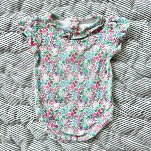 Janie and Jack Floral Baby Onesie, Size 3-6 months